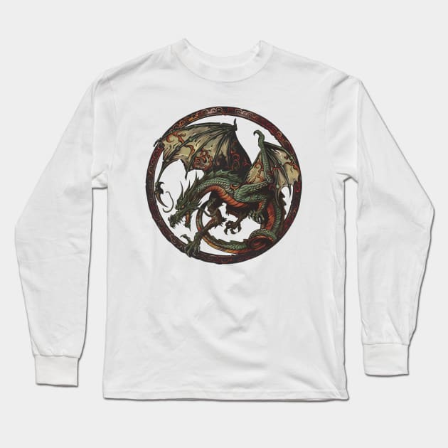 Dragon Long Sleeve T-Shirt by NineBlack